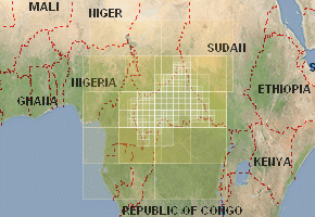 Central African Republic - download topographic map set