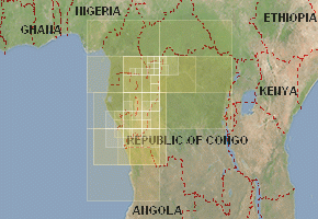 Congo - download topographic map set