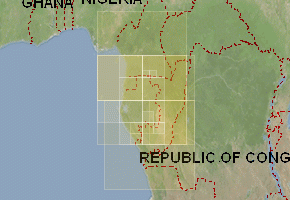 Gabon - download topographic map set