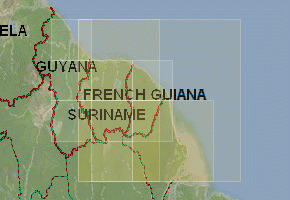 Суринам - скачать набор топографических карт