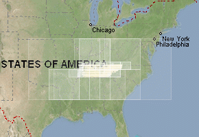 Теннесси - скачать набор топографических карт