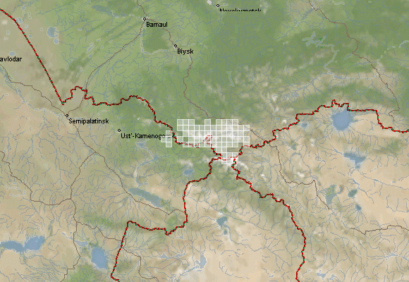 altai mountains map