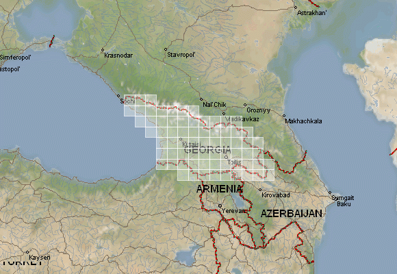 Топографическая карта грузия