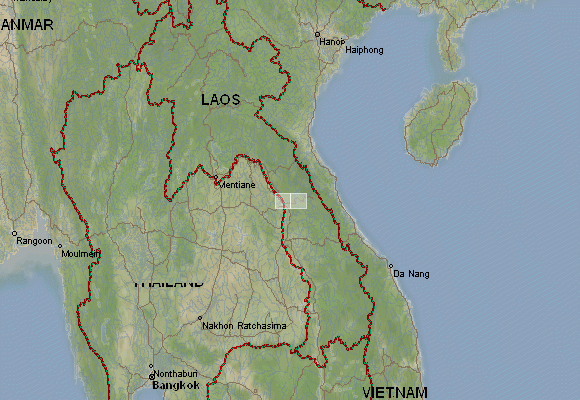 Topographical Map Of Laos