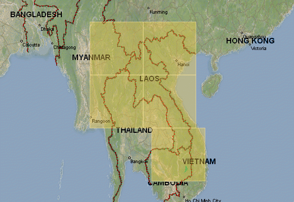 Topographical Map Of Laos