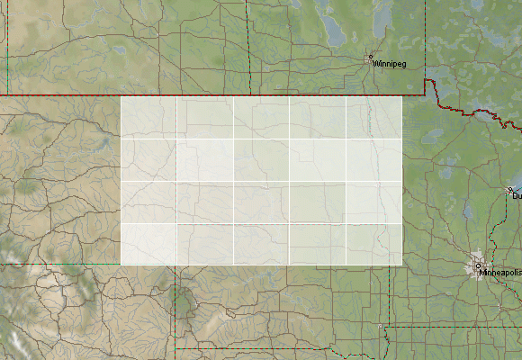 north dakota township and range map