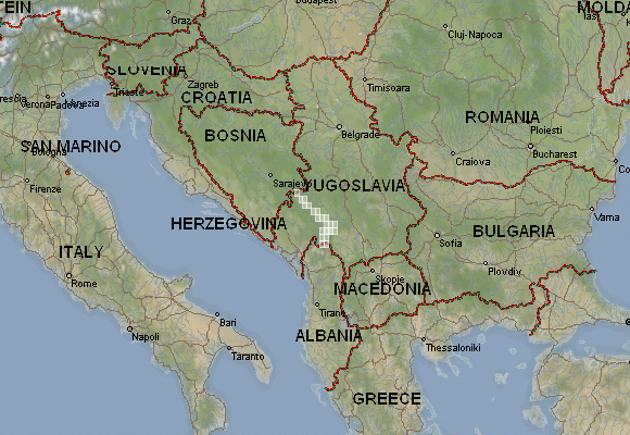 Карта сербии и хорватии