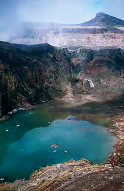 Volcano Gorely, which presents as a chain of 11 craters with lakes, fumaroles, great number of secondary scoria cones with lava-streams (about 40); at outcrops of the sides of its ancient structure you can learn the processes of volcanoes formation, including the formation of pyroclastic materials, sintered tuffs and ignimbrites. Volcano Gorely is an outstanding geological object.