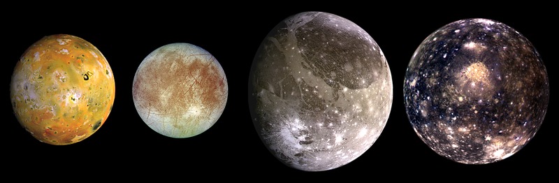 Four biggest moons of Jupiter