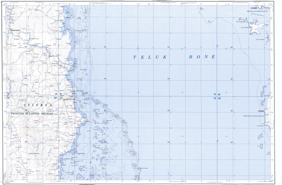 Download topographic map  in area of Baru Tjaming Benteng  