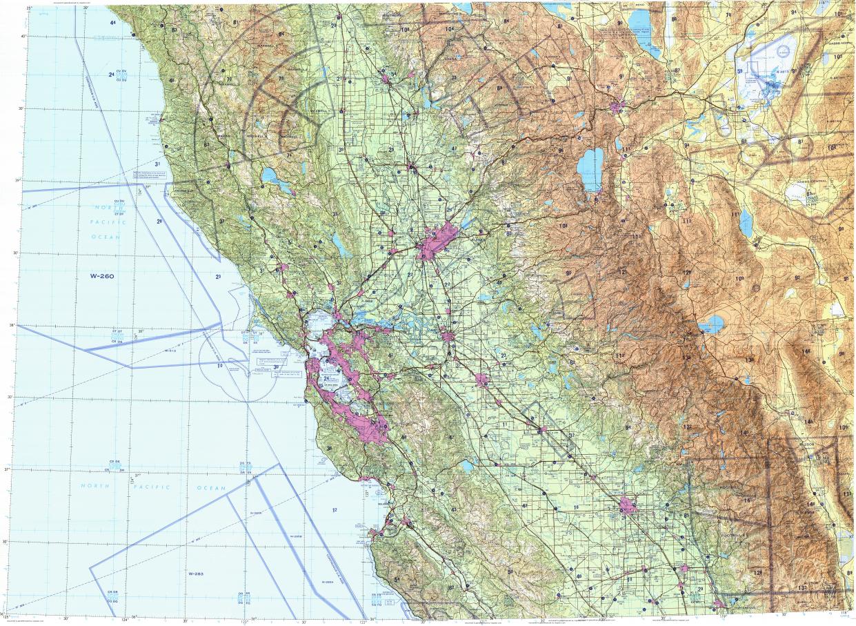 Download Topographic Map In Area Of San Francisco San Jose Sacramento Mapstor Com